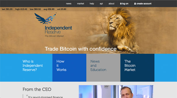 Independent Reserve Homepage
