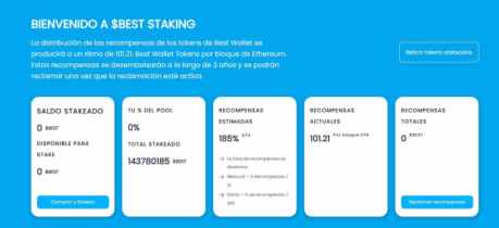 El staking de Best Wallet es muy lucrativo