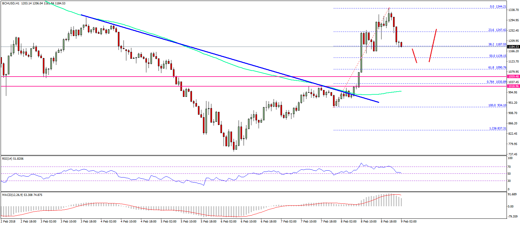 Bitcoin Cash Price Technical Analysis BCH USD