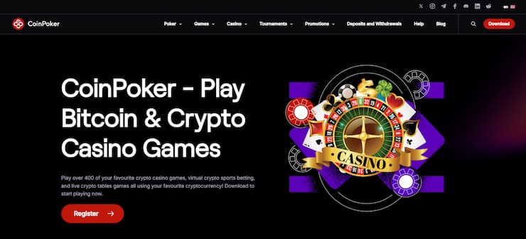 CoinPoker has lots of casino games for people who want to gamble anonymously.