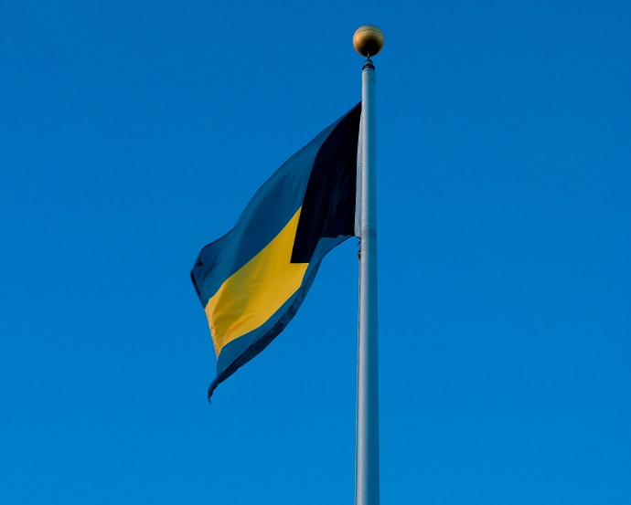 The Bahamas, flag waving