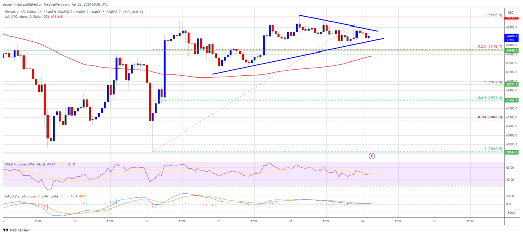 ビットコイン価格はブレイクアウトに近づく、BTCは66,000ドルを超えることができるか?