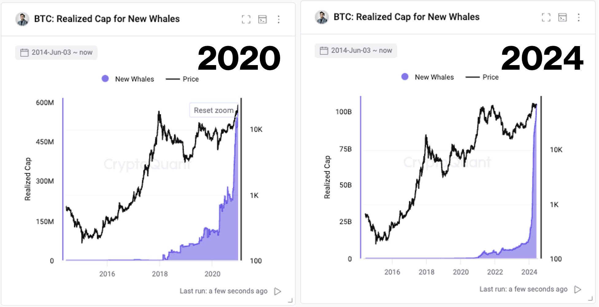 ビットコインクジラインジケーターが最後に確認されたシグナルは2020年半ばの480％急騰前に点滅