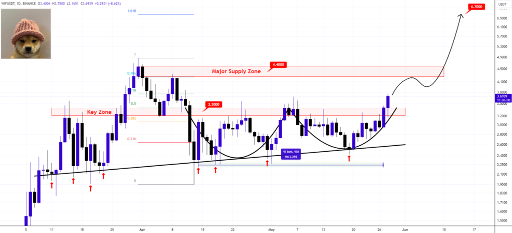 Dogwifhat Unstoppable: Bullish Sentiment To Propel WIF Towards $6.7 – Analyst