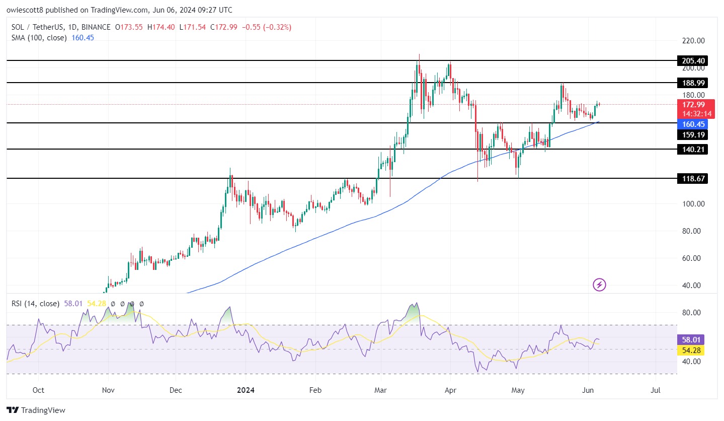 Solana (SOL) Maintains Bullish Trajectory Above 100-Day SMA, Rally Looms?