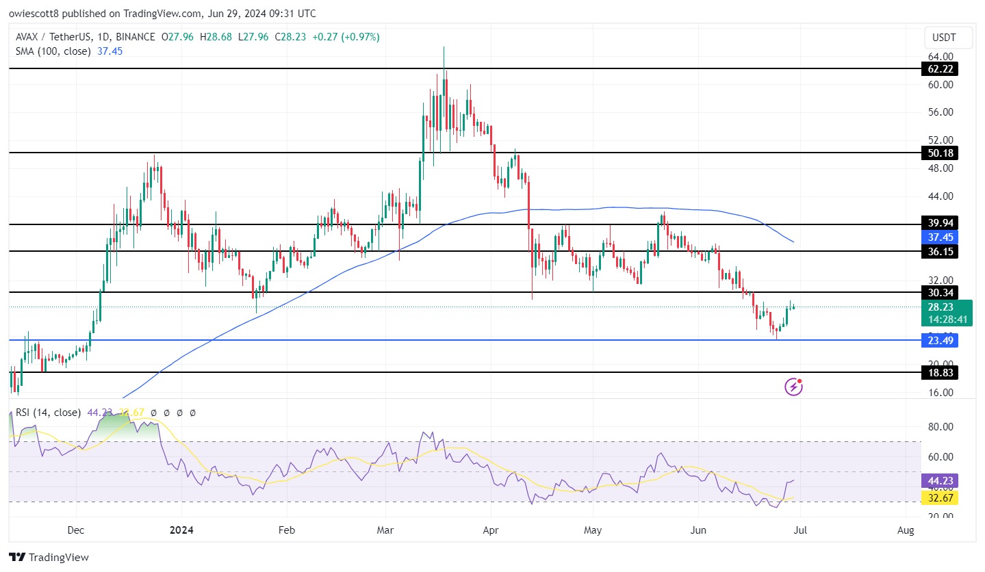 Avalanche Gains Momentum As AVAX Sets Sights On $30.34 Resistance