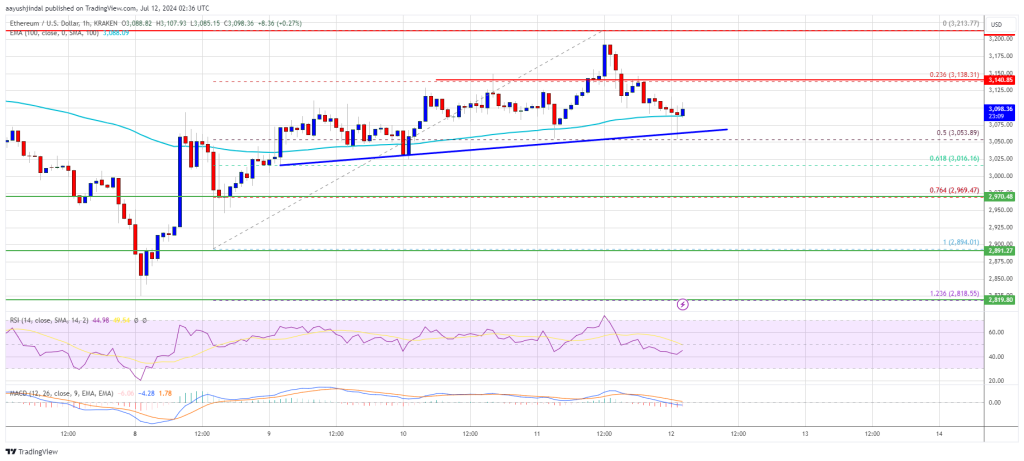 Цена на Ethereum растет на фоне проблем: превысит ли ETH отметку в 3200 долларов?