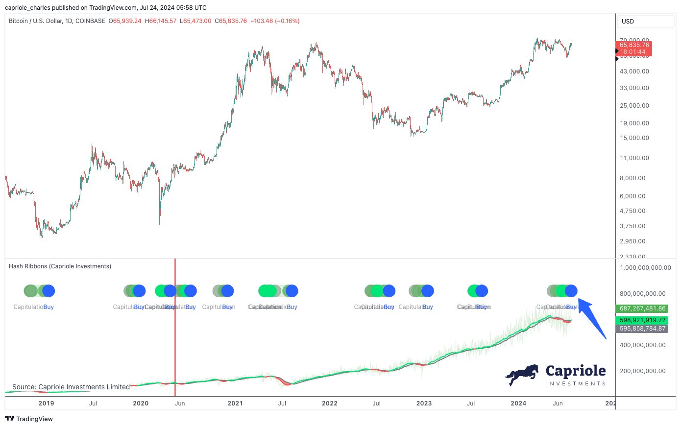 Preço do Bitcoin imprime sinal de compra raro com taxa de ganho de 84%, US$ 80.000 chegando?