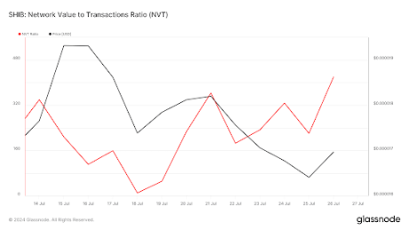 Shiba Inu’s NVT Ratio Sees Drastic Increase, Is A Rise To $0.00003 Still Possible?