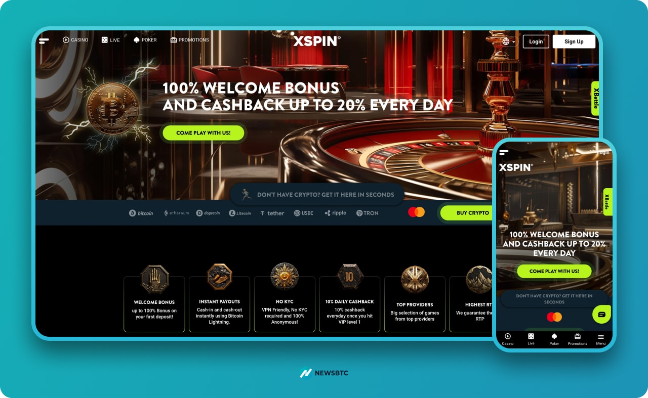 Xspin bitcoin casino i Sverige