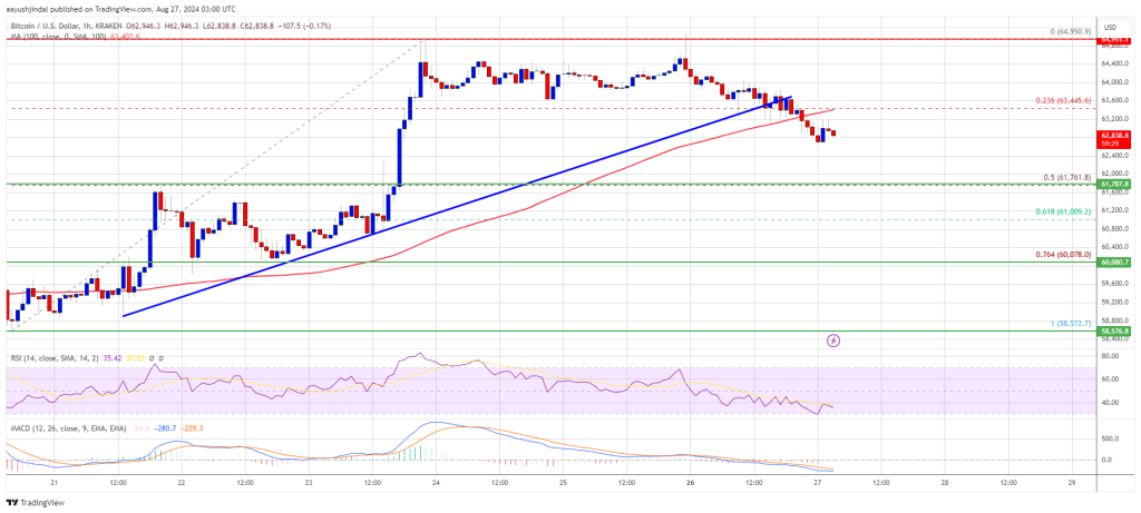 ビットコインの価格は下落したが、主要なサポートはそのまま残っている