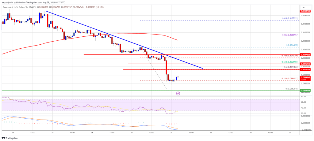 El precio de Dogecoin (DOGE) cae en números rojos: obstáculos clave a tener en cuenta