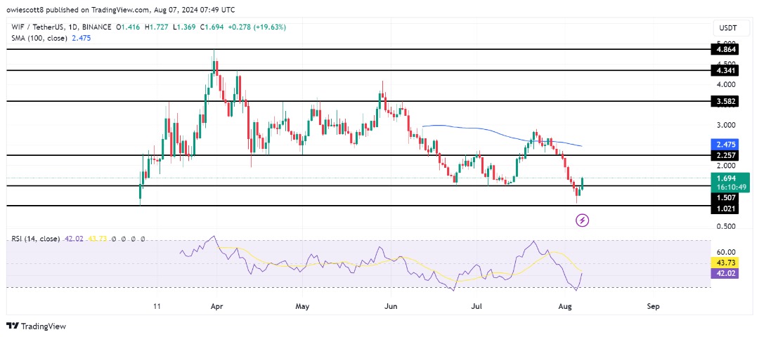 Dogwifhat Gains Traction: WIF Jumps 19% Beyond Major Resistance Level