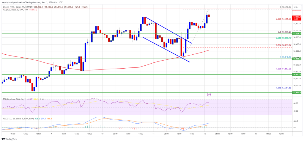 El precio de Bitcoin aumenta constantemente: ¿alcanzará los 60.000 dólares a continuación?