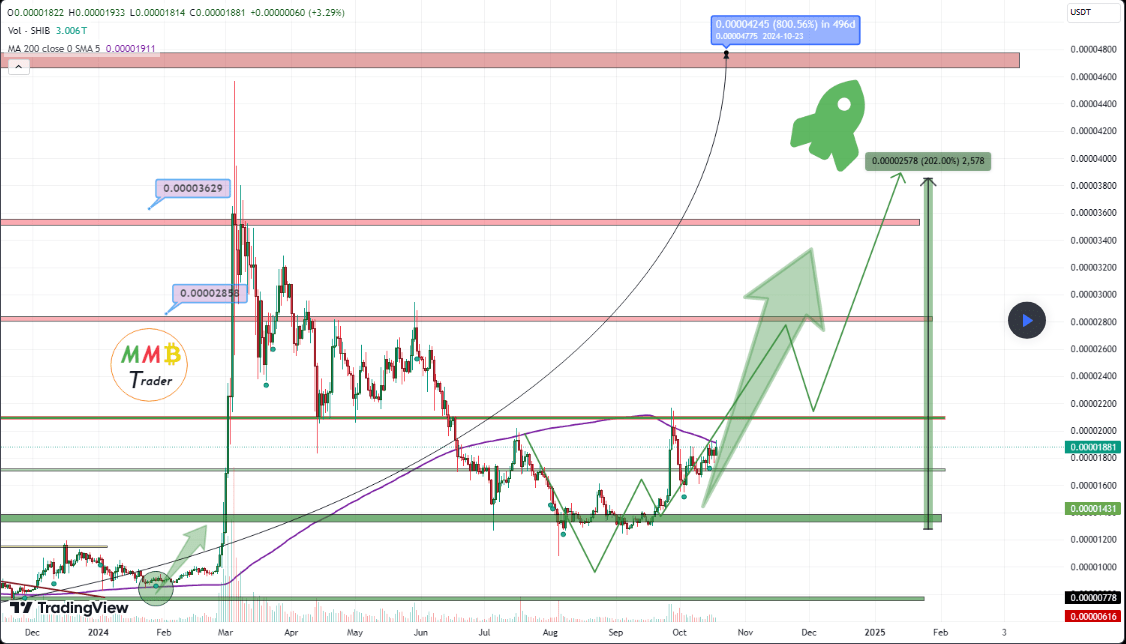 Shiba Inu soll sich verdoppeln? Analyst prognostiziert Preisanstieg um 200 % – Details