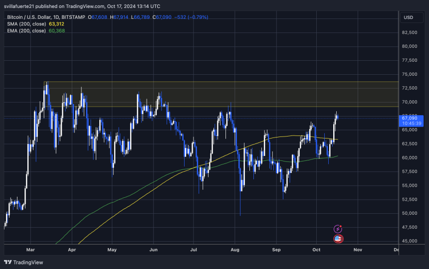 BTC 保持在 66,500 美元以上 