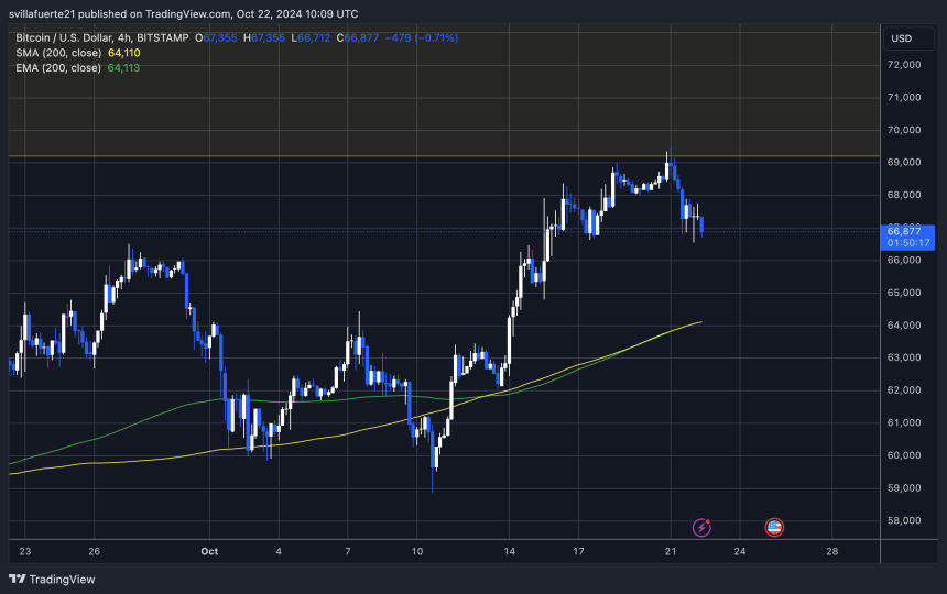 BTC holds over 66,000. dollars 