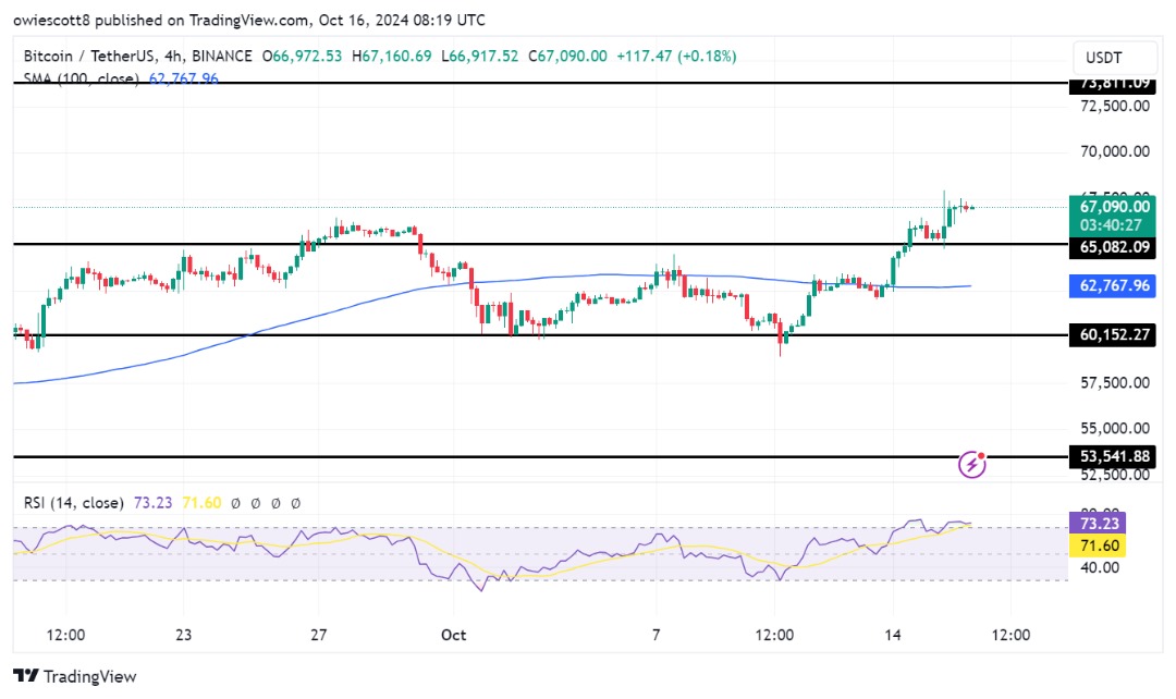 Биткойн очищает $65 000: могут ли быки подтолкнуть BTC к историческим высотам?