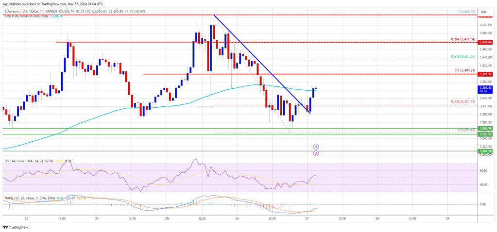 Ethereum Price Maintains Strength at $3,250: Upside Ahead?