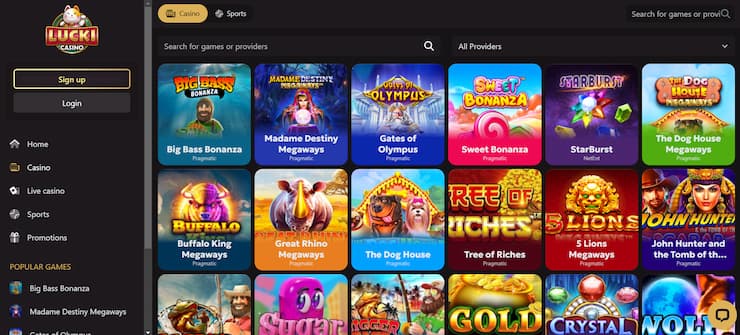 Lucki Casino is an online casino not on Gamstop with a variety of slot and table game offerings.