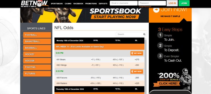 betnow nfl odds