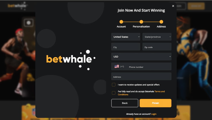 the verification page at BetWhale