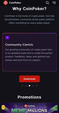 CoinPoker mobile site