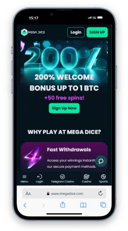 Mega Dice Not on BetStop