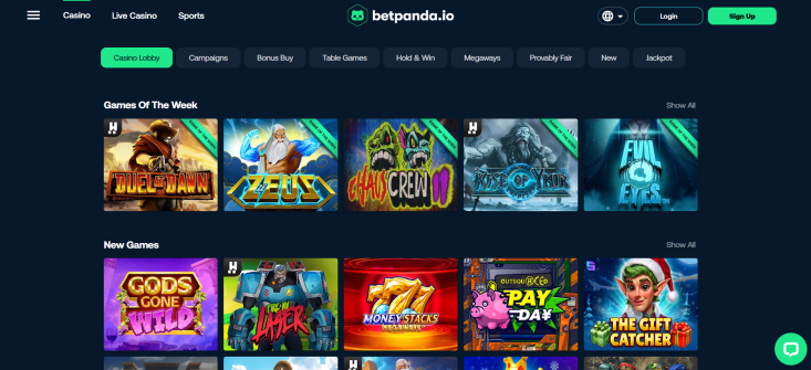 betpanda casino homepage