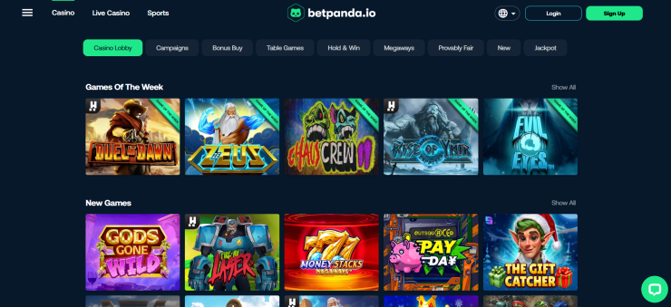 betpanda casino homepage - best metamask casinos for us players