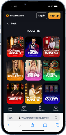 instant casino roulette