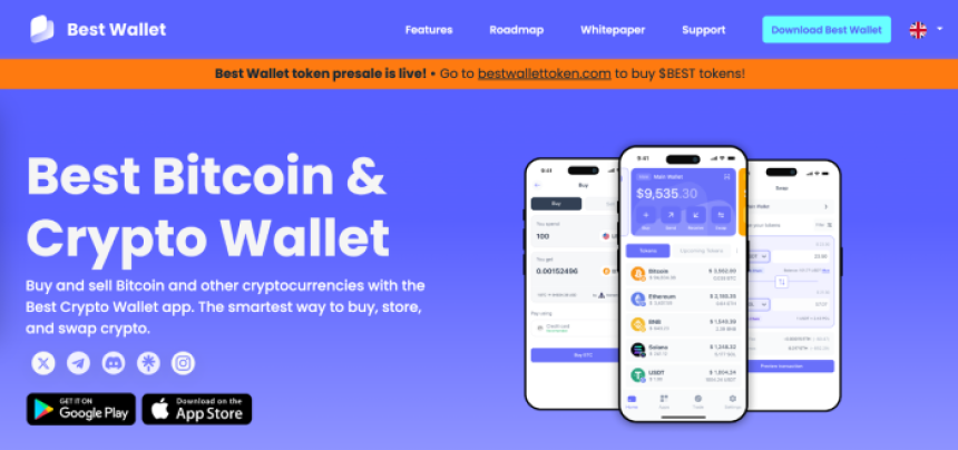 Best Wallet App Webpage