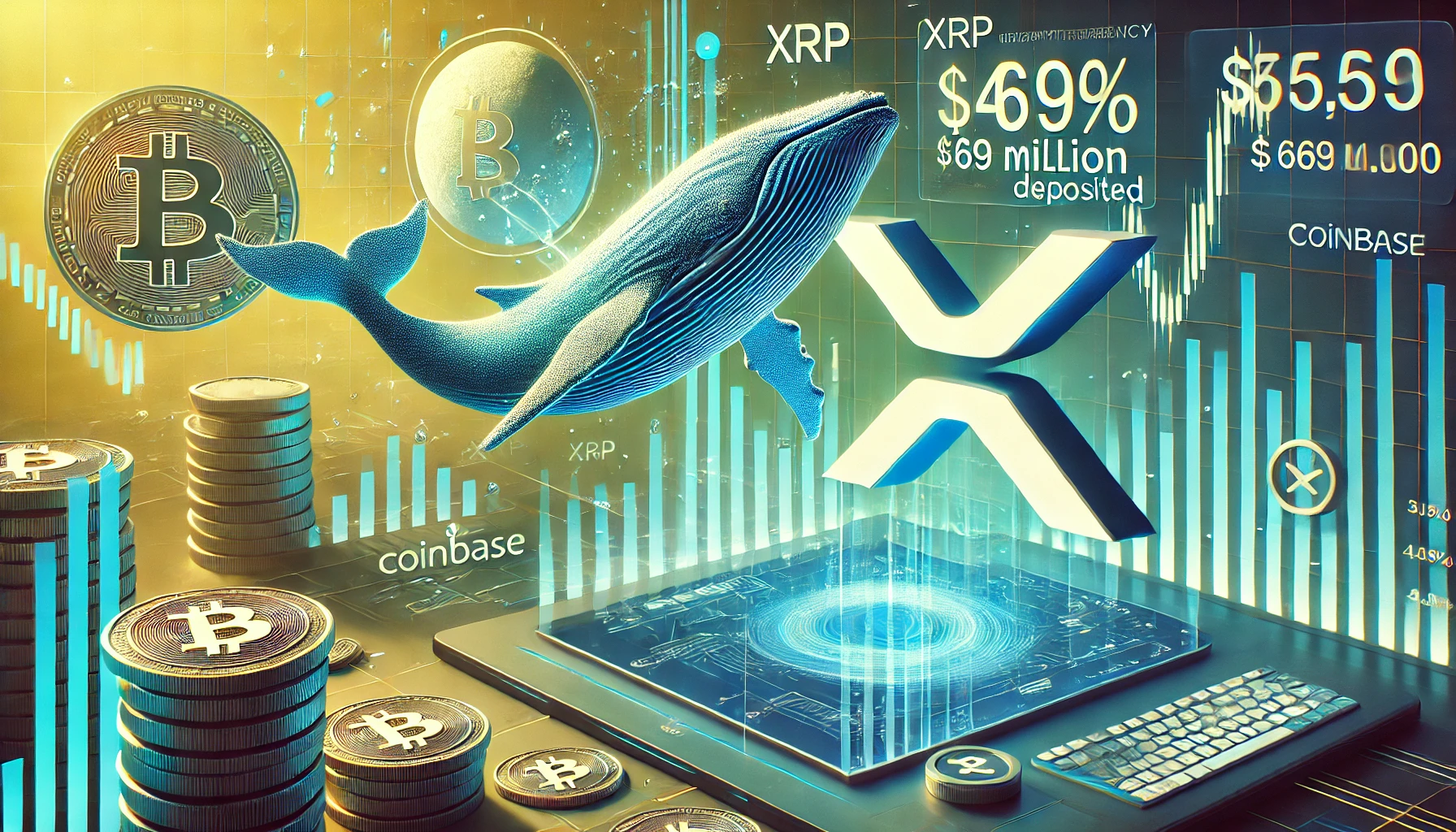 XRP Jumps 4%, Whale Reacts With $69 Million Coinbase Deposit