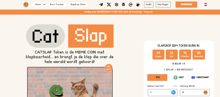 Welke crypto gaat stijgen?: Catslap homepage