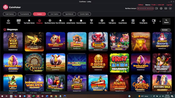 coinpoker casino games