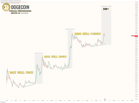 Analyst Says Dogecoin Has Entered Another Bull Cycle, Puts Price Above $20