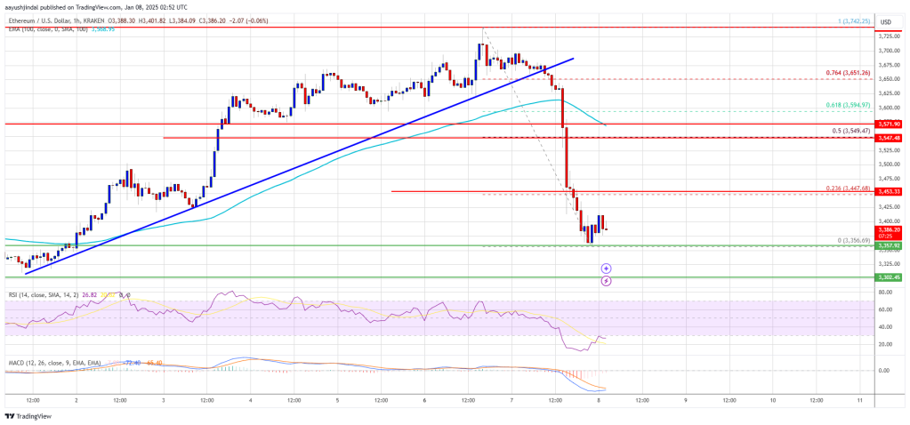 Ethereum Price Drops Back: Another Test for Support Levels