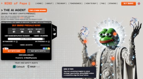 Mind of Pepe ($MIND) AI token website