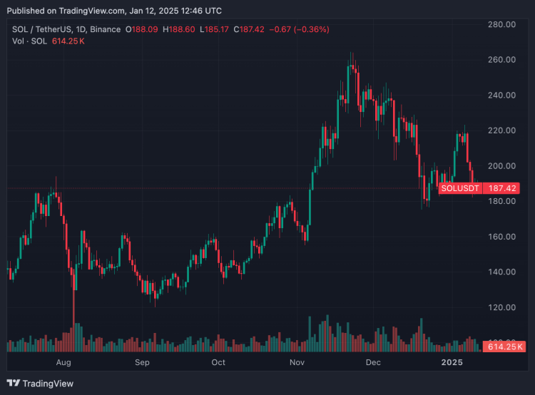 $DOT koers is binnen een jaar tijd met meer dan 100% gestegen - Bron: TradingView