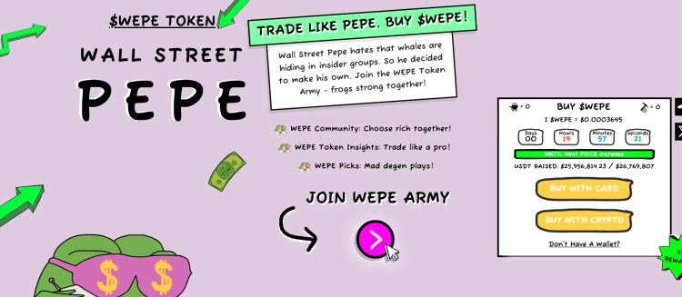 Wall Street Pepe $WEPE - Presale