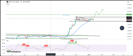 XRP Price Sets Bullish Flag Continuation On The Daily Chart, Next Stop $10?