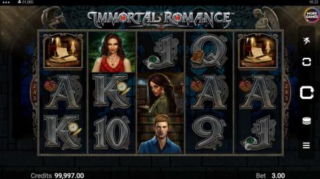 A screenshot from Immortal Romance by Microgaming