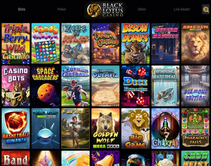 black lotus casino games