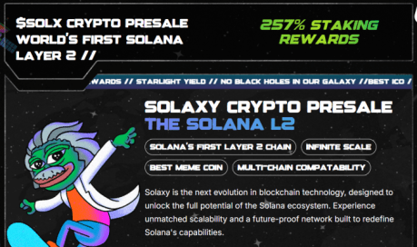  Solaxy offers 257% staking rewards 