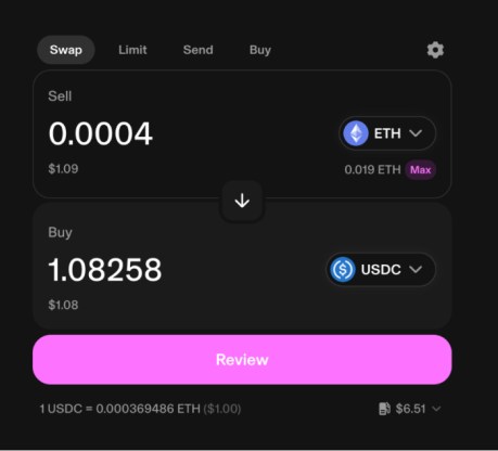 Buy and sell crypto on Uniswap