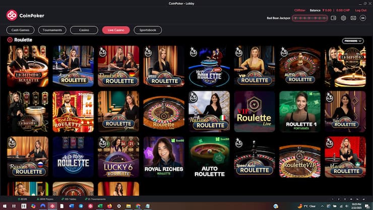 CoinPoker Live Casino Roulette