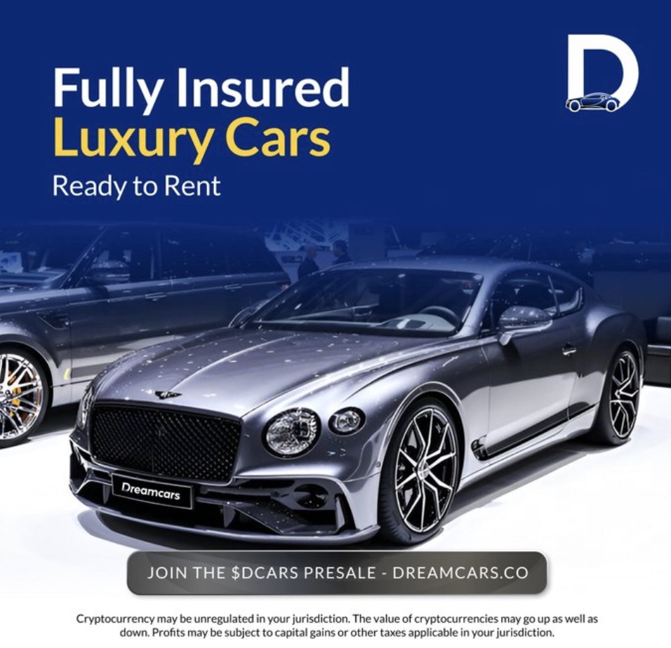 Dreamcars lets investors own and trade luxury car shares via blockchain, earning passive income from rentals