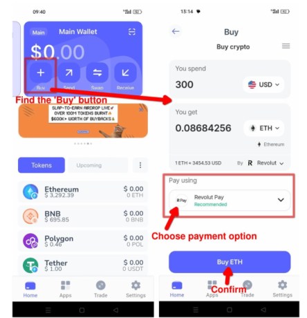 How to buy crypto in Best Wallet