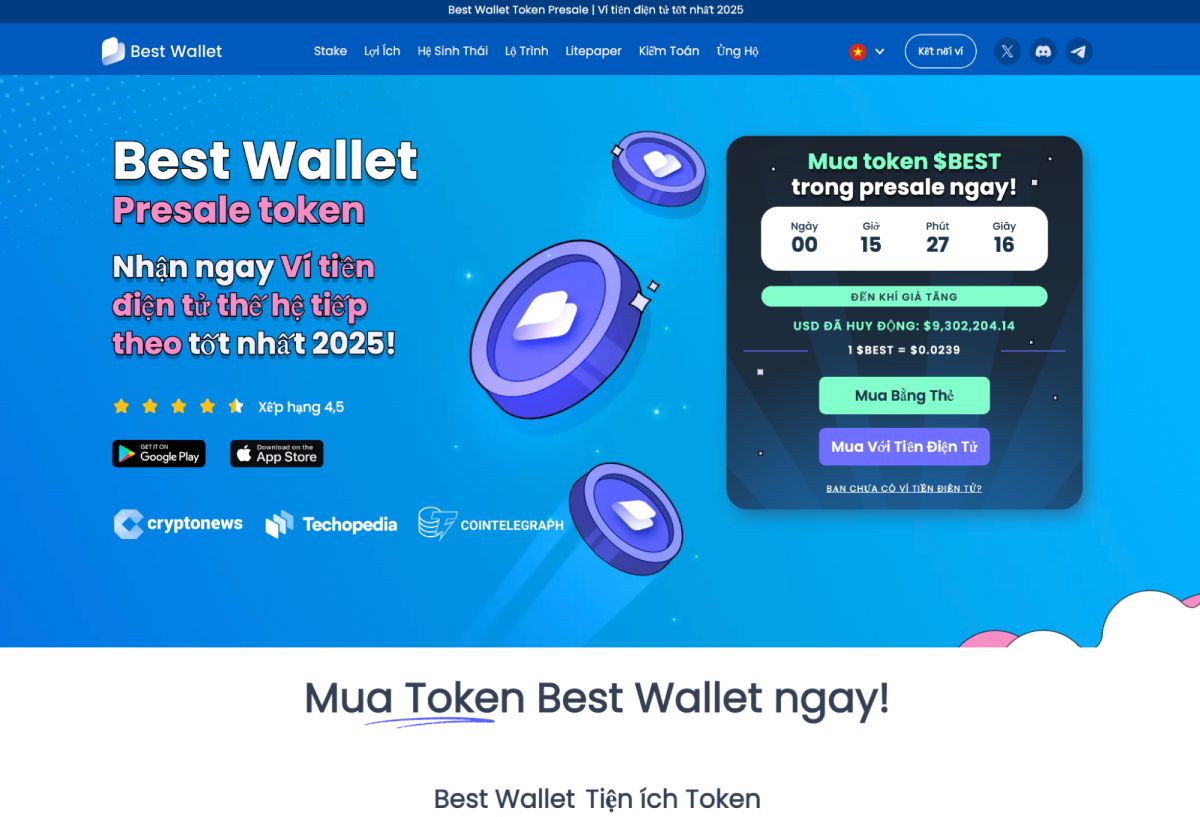 Những đồng coin tiềm năng Best wallet token