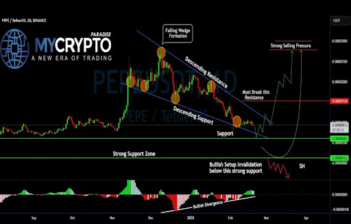 PEPE Price Chart with Predictions